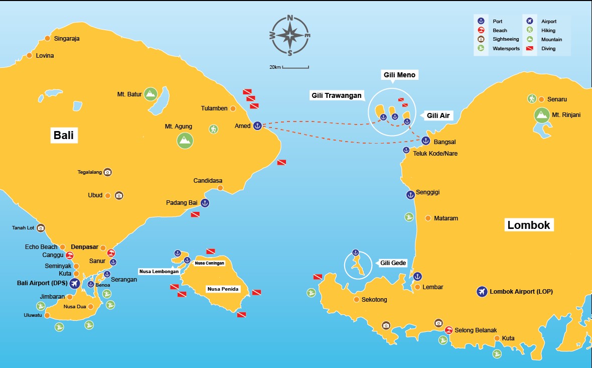 Fast boat from Bali to Penida and the Gilis