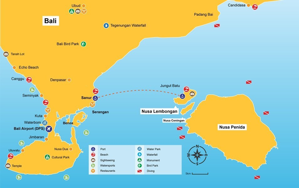 D'Camel Fast Ferry Map