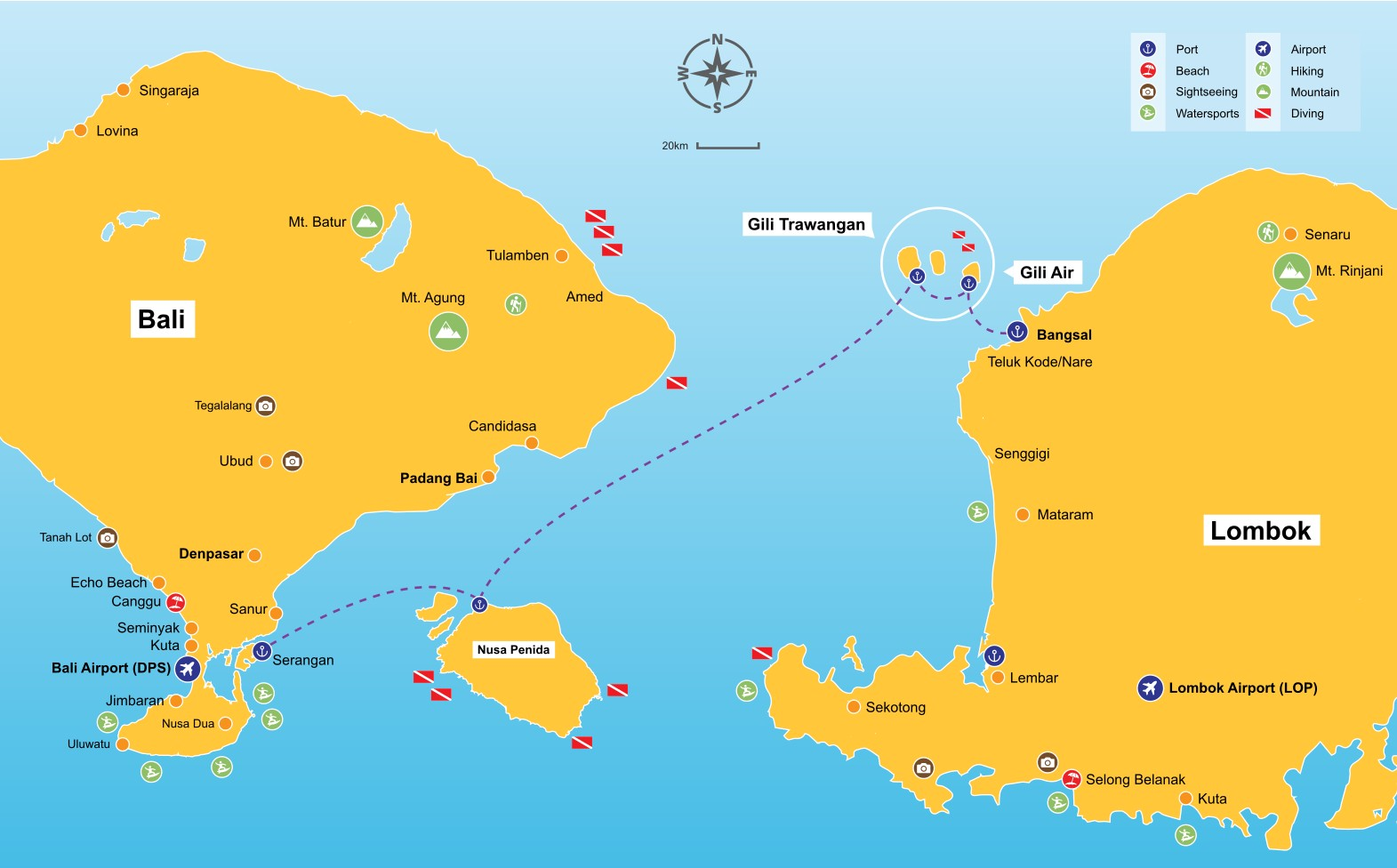 Marina Fast Ferry Map
